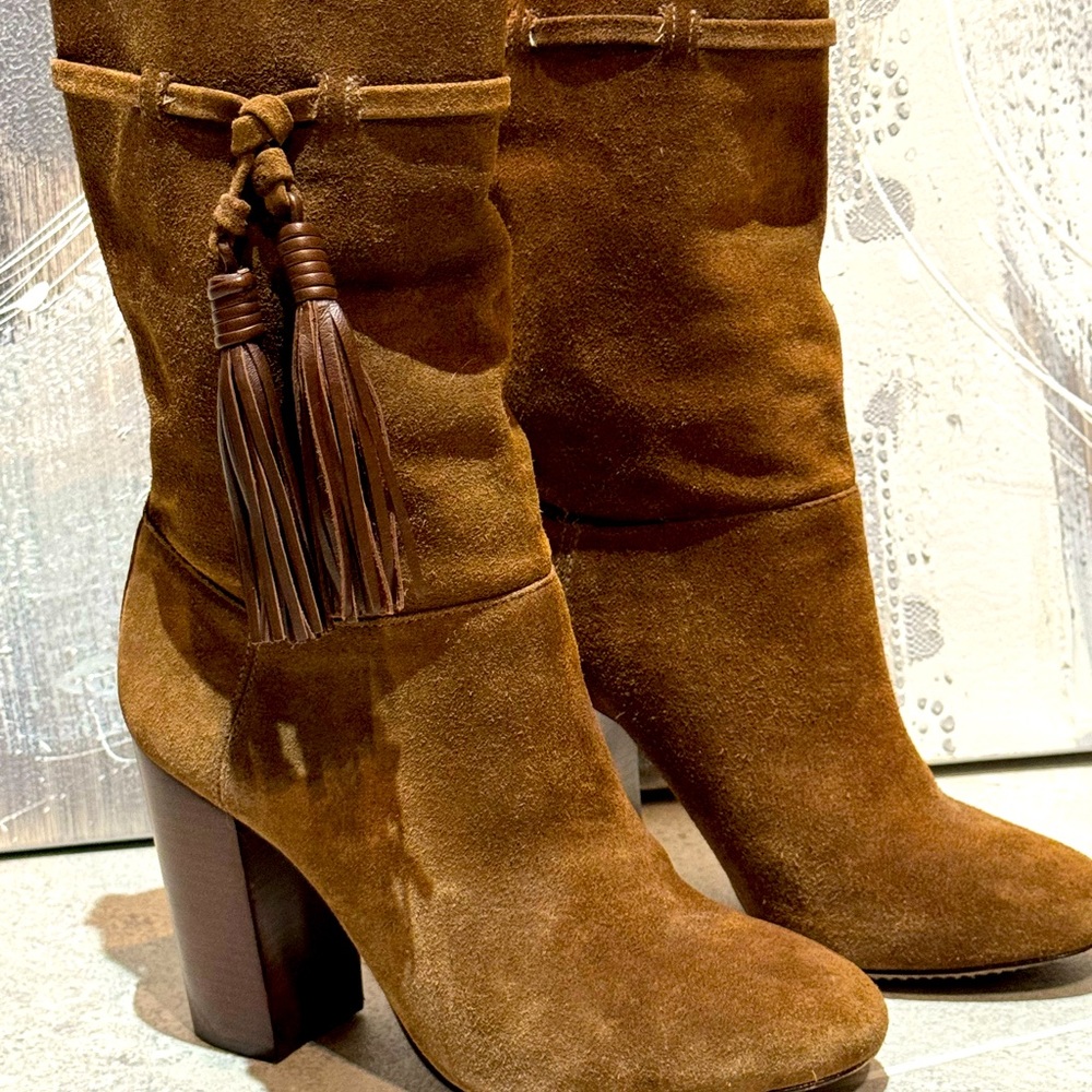 Vince Camuto brown suede slouch boot